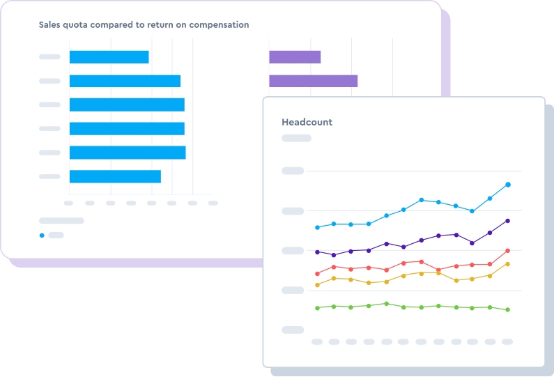 Visier People Benchmarks graphs